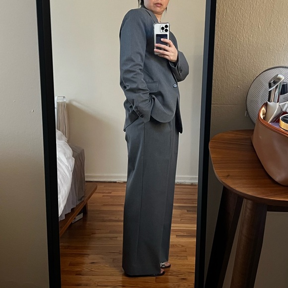 OAK + FORT Charcoal Gray Pantsuit - Picture 2 of 7